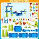5-Tier Water Table Toys for Toddlers Kids 1-3 4-8, Sand Water Table with Rain Showers Pond, Kids Beach Summer Outdoor Toys Sand and Water Sensory Table, Gifts for Kids Boys Girls Ages 2 3 4 5 6 7 8+