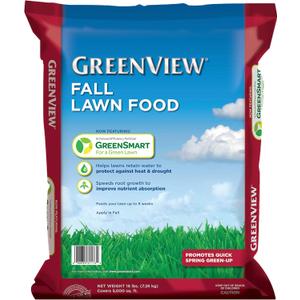 GreenView Fall Lawn Food - 16 lb. Bag - Covers 5,000 sq. ft.