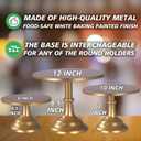 3 Pcs Metal Cake Stand, Cake Pop Stand with Durable & Stable Design, Tall Cake Stands for Dessert Table, Perfect Display for Wedding, Party, Birthday, Baby Shower (Gold)