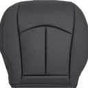 FZJDSD Black Driver Side Bottom Perforated Microfiber Leather Replacement Seat Cover Compatible with Mercedes Benz E63 E280 E300 E320 E350 E500 E550 2003 2004 2005 2006 2007 2008 2009