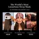 DROWSY Silk Sleep Mask - Face-Hugging, Padded Cocoon for Luxury Sleep in Total Darkness - 100% Pure Mulberry Silk (La Vie En Rouge)