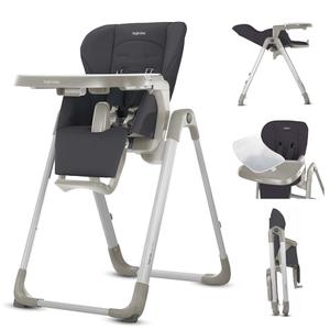 Inglesina My time Highchair, Pepper - Adjustable High Chair for Babies & Toddlers, 4 Height & 3 Recline Settings, Collapsible, Tool-Free Assembly, BPA Free, Removable Tray for Easy Cleaning