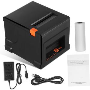 Ciieeo Thermal Printer Receipt Printer for Small Business Supermarket Portable Us Plug