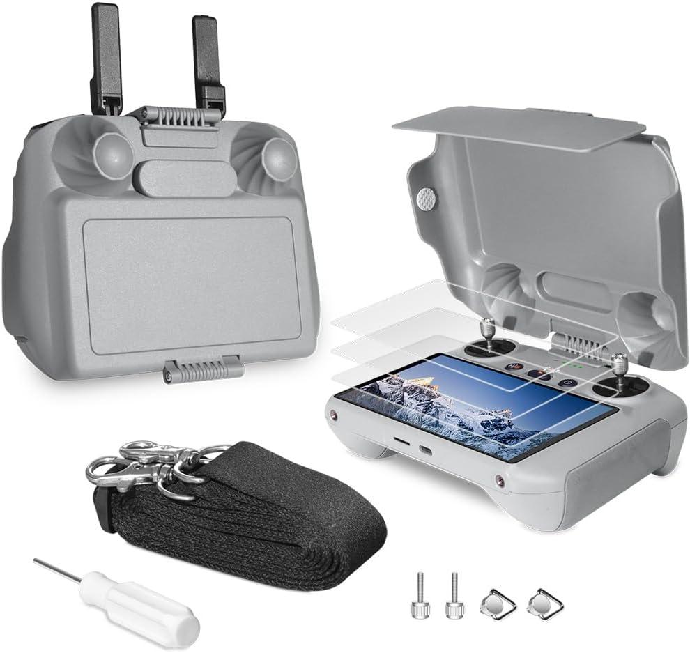 Arzroic RC 2 Protective Sun Hood Kit with Screen Protector & Neck Lanyard for DJI Mini 5 Pro/Avata 360/Mini 4 Pro/Mavic 4 Pro/Flip/Air 3S/Air 3 Accessories
