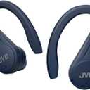 JVC Sport True Wireless Earbuds Headphones, Lightweight and Compact, Long Battery Life (up to 30 Hours), Sound with Neodymium Magnet Driver, Water Resistance (IPX5) - HAEC25TA (Blue) (Small)
