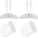 iPhone iPad Fast Charger, 2-Pack 35W USB C Super Fast Charger with 10FT Long Type C to C Charging Cable for iPhone 17 16 15 Pro Max, iPad Pro 13/12.9/11 inch, iPad 10th/11th(A16), iPad Air