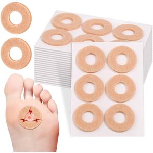 84 Pcs Callus Cushions for Bottom of Feet Self Adhesive Donut Corn Remover Pads Corn Patches for Foot Toes Blister Bunion Wart Pain Relief Prevention Pads,Skin Color