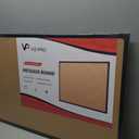 VIZ-PRO Cork Notice Board, 36 X 24 Inches, Cork Bulletin Board with Black Aluminium Frame