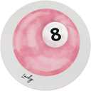QUICQOD Coquette Mouse Pad, Trendy Round Mouse Pad, Disco Ball Mousepad Pink Lucky 8,Preppy,Non-Slip Rubber Base Mousepads for Home Office Dorm Desk Decor,8.7 x 8.7 Inch
