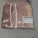 WDIRARA Men's Colorblock Drawstring Waist Summer Shorts Corduroy Casual Short with Pockets Pink XS (Pink, XS)