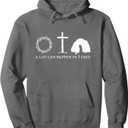 A Lot Can Happen in 3 Days Easter Christians Bibles Funny Pullover Hoodie, Asphalt Grey, Large
