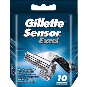 Gillette Sensor Excel Shaving Cartridges for Men Quantity: 10 (Packaging May Vary)