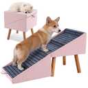 Dog Safety Ramp for Small Dogs, 2-in-1 Pet Steps & Ottoman