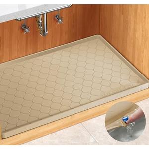 Winisok Silicone Under Sink Mat 34" x 22", Kitchen Essentials and Gadgets, Shelf Liner and Cabinet Protector, Home Organizers and Storage, Waterproof Bathroom Tray
