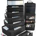 Veken 10 Set Packing Cubes for Travel Essential, Suitcase Organizer Bags in 4 Sizes, Carry-On Luggage Accessories with Large Laundry & Hanging Toiletry Bag, Must-Have for Airplane, Road Trip & Camping