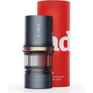 Electric Grinder for Buds with LED Screen Timer & Adjustable Speed, Small Portable Size, Rechargeable Battery, 4 Grams Capacity (Grey & Gold)