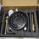 9-Setting Rain Shower Faucet& Bathtub 2 Handle Knob Replacement for Price Pfister Verve Remodel/Rebuild Trim Kit, Matte Black