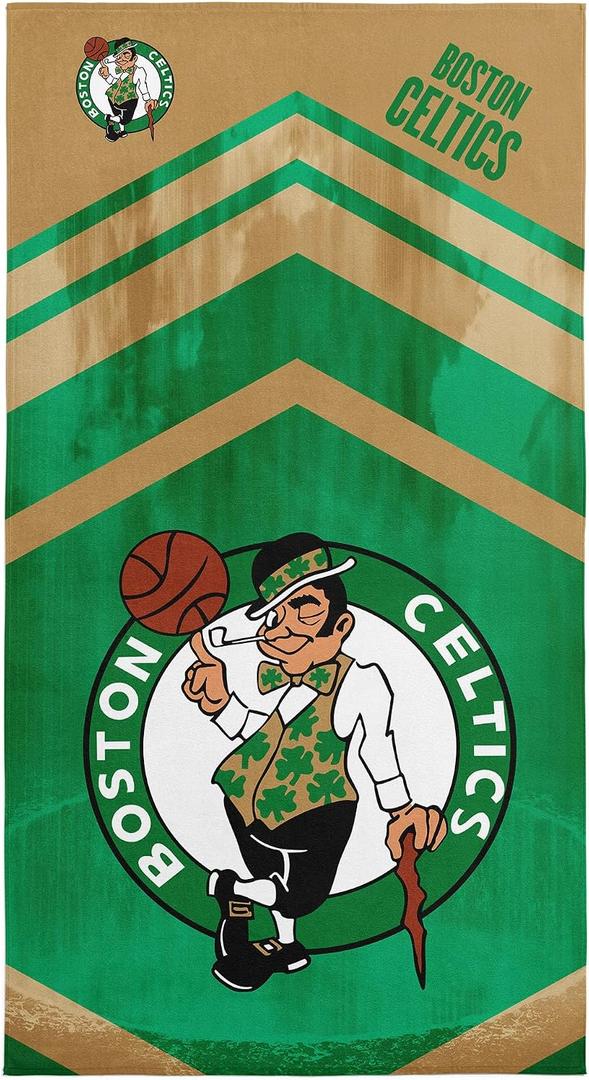 Northwest Boston Celtics NBA Microfiber Beach Towel, Quick-Dry, Soft & Absorbent Lightweight Travel Essentials for Pool or Bath, 30x60 inches