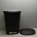 FDW Step-On Trash Can with Lid 13 Gallon 50 Liter Capacity for Kitchen Garbage Can Silent Slow Descent Lid with Foot Pedal and Shockproof Design for Home Living Room Bedroom Office Use