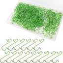 TIHOOD 300PCS Ornaments Hooks, Christmas Ornament Hooks, Hooks for Christmas Ornaments, Ornaments Hooks for Christmas Trees, Christmas Tree Decoration Hangers (Green)