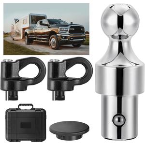 Rengue Gooseneck Hitch60692 Puck System Gooseneck Ball kit 30000 lbs GTW/ 7500 lbs VTW, 2-5/16 Inch Ball Compatible with F250 F350, Silverado 2500 HD 3500 HD, Sierra 2500 HD 3500 HD.