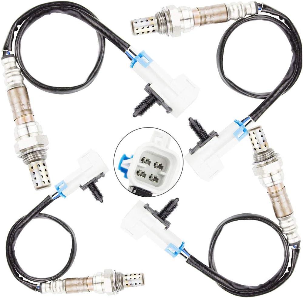 4X Oxygen O2 Sensor (Only fit 5.3L Engine) for 2003-2005 Chevrolet & GMC Silverado 1500 Suburban 1500 Avalanche 1500 Yukon XL 1500 Sierra 1500 Upstream + Downstream 12611127