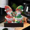 TDFERAN Diamond Art Kits for Adults Candlestick Holders Christmas 12x11cm Diamond Painting Candle Holder Candle Sticks Holder Decor for Pillar Candles for Halloween Decorations Santa Claus