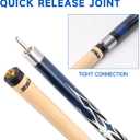 GSE Games & Sports Expert 58" 2-Piece Canadian Maple Hardwood Billiard Pool Cue Sticks for Men/Women, House or Commercial/Bar Use (Several Colors, Weight, 19oz)