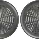 GoodCook AirPerfect Nonstick 16” Pizza Pan - Set of 2 - Pizza Trays for Oven, Perforated Round Pizza Pan, Carbon Steel Baking Pan, Homemade, Frozen & Leftover Slices