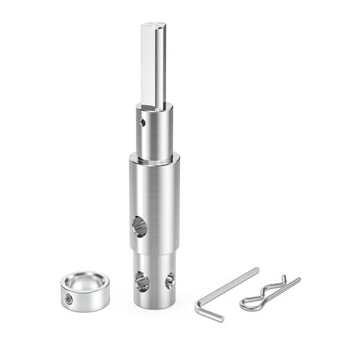 Two Stage Auger Adapter Ice Auger Conversion Kit Fits for 1/2 Inch Hand Drills, for 3/4" 7/8" Internal Diameter Auger Shaft, Ideal for Ice Fishing and Garden Planting, etc