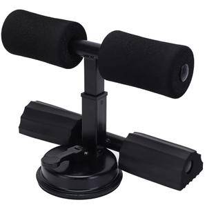 Black Sit Up Bar for Home Workouts - Abs Exercise Equipment with Foot Holder & Suction Cup Anchor