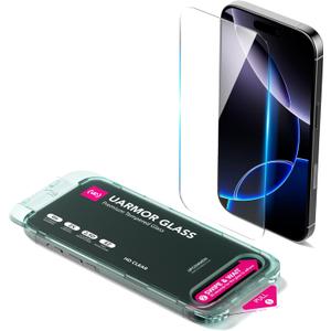 4 x UARMOR Clear Screen Protector for iPhone 16 Pro Max [6.9 Inch] Double Strength 9H Tempered Glass with Easy Installation Kit, Anti-Scratch, Case Friendly Fit- 2Pack