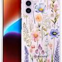 Compatible with Samsung Galaxy S23 Cases with Design, Cute Transparent Designer Phone Case for Women Girls Girly with Heavy Duty Protective Bumper (Clear Summer Floral Bouquets)