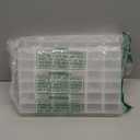 2 Pack 36 Grids Clear Plastic Organizer Box with Adjustable Dividers, Small Craft Organizers and Storage, Compartment Container for Bead, Nail, Jewelry, Art, DIY Crafts, Fishing Tackle, Small Items