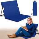 Jetec Foldable Floor Backrest Chair Portable Camping Chair with Storage Bag Light Weight Lazy Seat for Indoor Outdoor Bed Ground Park Lawn Concerts Beach Hiking