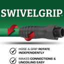 Flexzilla Colors SwivelGrip Garden Hose 5/8 in. x 50 ft., Lightweight All-Weather Water Hose, Durable and Flexible, Leak-Free Connections, Forest Green