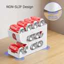 Sotfamily FIFO Soda Can Organizer for Pantry/Fridge, Automatic Rolling Pop Can Dispenser/Storage/Holder/Container for Refrigerator or 12" Deep Shelf, Space-Saving Drink Organizer for 24 Standard Cans