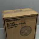 BEYOND BREEZE 12 Inch All Metal Retro Oscillating Table Fan, Desk Fan with 3-Speed Adjustable and 80 Wide Oscillation, Ideal for Bedroom, Office and Kitchen