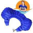 SunnyBay Heated Shoulder Wrap, Weighted Microwave Heating Pad for Neck and Shoulder Injury, Full Coverage Moist Hot Pack for Rotator Cuff Pain Relief, Elastic Fastening, Royal Blue