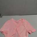 Aiboria Women Shrug Open Front Mesh Cropped Bolero Short Sleeve Sheer Cardigan Size M