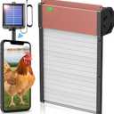 Automatic Chicken Coop Door, Solar Powered Aluminum Chick Coops Doors Opener with Timer & Light SensorRemote Control 4 Modes Auto Coop Doors for Chicken