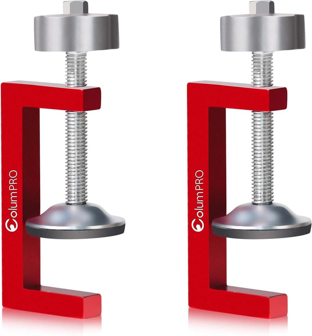 2PCS Small C-Clamps 2 Inch, C Clamp for Woodworking, Welding and Construction, Features a 8mm Nob for Fastening with Electric Drill, Couch Clamps for Sectionals