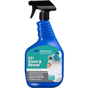 Miracle Sealants 511 Kleen & Reseal Cleaner & Protectant Spray for Granite, Marble, Stone, Countertops, Tile & Grout, 32 oz