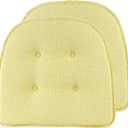 Non-Slip Chair Cushions, Assembled in USA, U-Shaped Skid-Proof Seat Pads for Dining Room, Kitchen, Office, 15"x16"