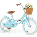 OLAKIDS Kids Bike 14 Inch Toddlers Bike With Removable Training Wheels And Rattan Basket