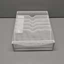 LQPAFZ 7 Tier Magnetic File Holder, No Drilling Wall File Organizer for File Cabinets Whiteboard Refrigerator,Office,Classroom, Hanging Paper Folder Holder, White