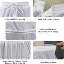 Women Crinoline Petticoat 6 Hoop Skirt Full A-Line Slips Long Underskirt for Wedding Bridal Dress Ball Gown