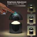 SAIWEYA Modern Cordless Mushroom Small Table Lamp Touch LED Lamps, 3-Way Dimmable Bedside Nightstand Lamp Mini Rechargeable Night Light for Bedroom, Living Room
