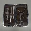 Manicure, Pedicure Kit, Nail Clippers, Professional Grooming Kit, Nail Tools with Luxurious Travel Case, Set of 12 (Nail Clippers 12Pcs)