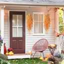 Artificial Fake Hanging Plants Flowers Basket for Outdoor Outside Porch Fall Decoration,2 Pack Faux Silk Long Vines UV Resistant Look Real for Home Patio Balcony Wall Yard Autumn Decor